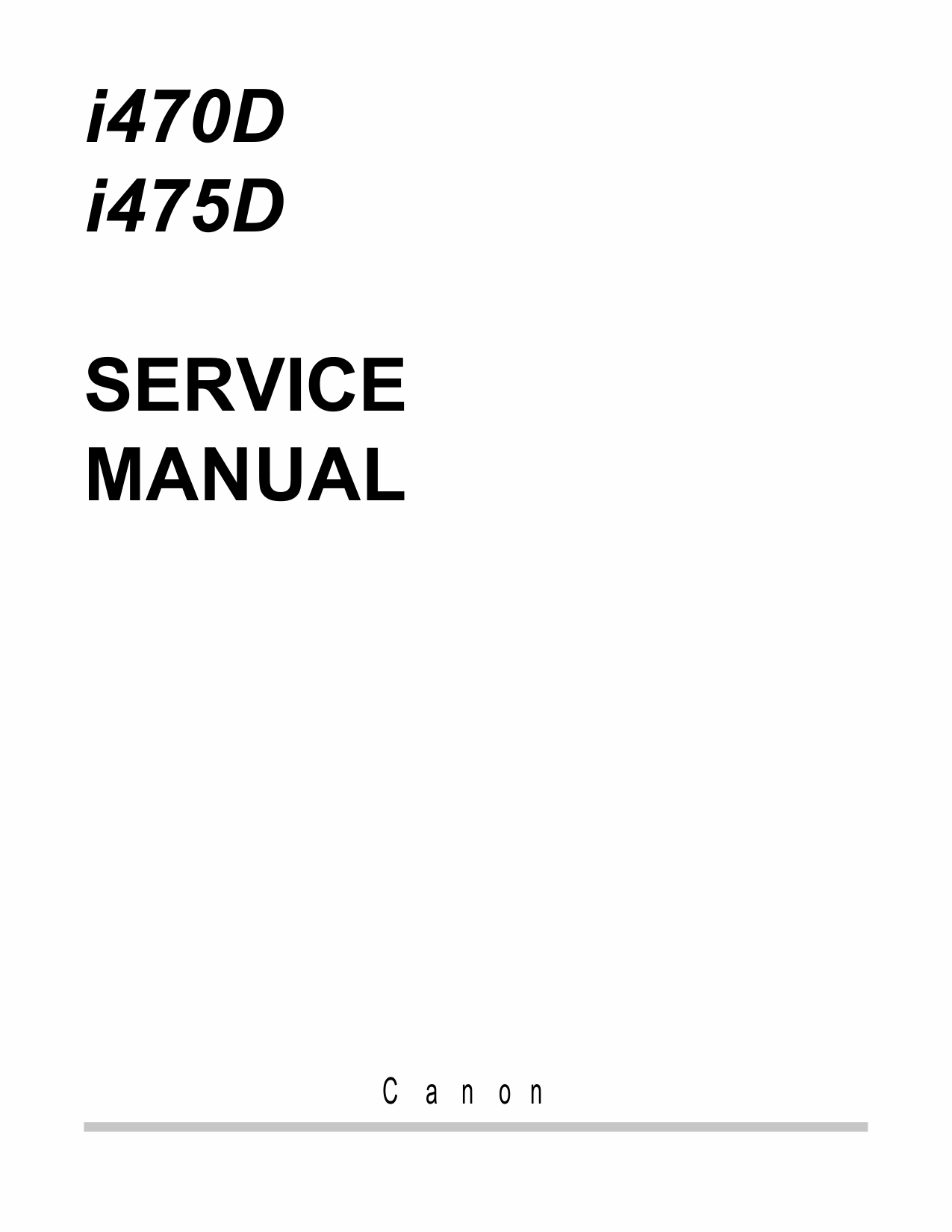 Canon PIXUS i470D i475D 470PD Service Manual-1